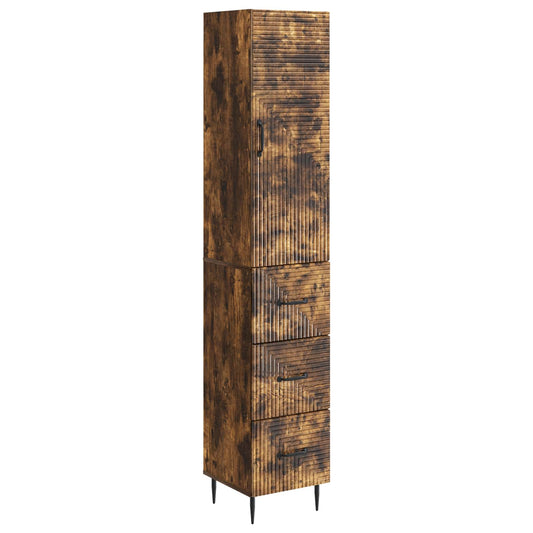 Cabinet Set 2 pcs Smoked Oak 33 x 34.5 x 90 cm Engineered Wood Cabinet Set 2 pcs Smoked Oak 33 x 34.5 x 90 cm Engineered Wood
