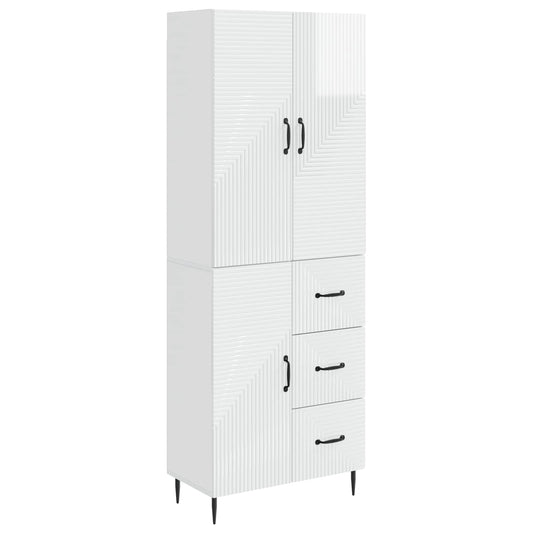 Cabinet Set 2 pcs High Gloss White 66 x 34.5 x 89.5 cm Cabinet Set 2 pcs High Gloss White 66 x 34.5 x 89.5 cm