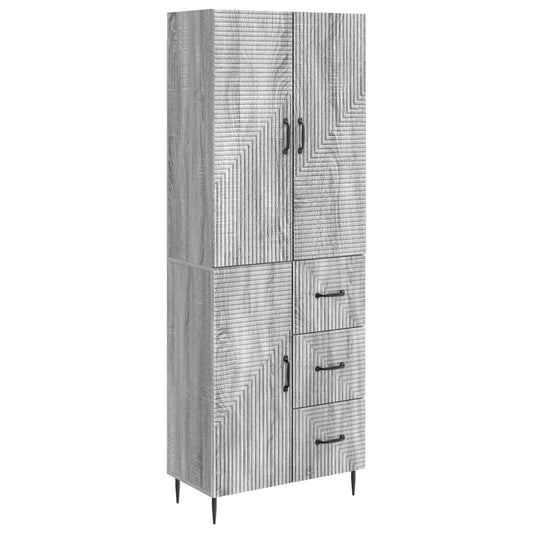 Cabinet Set 2 pcs Grey Sonoma 66 x 34.5 x 89.5 cm Cabinet Set 2 pcs Grey Sonoma 66 x 34.5 x 89.5 cm
