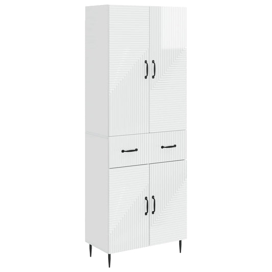 Cabinet Set 2 pcs High Gloss White 66 x 34.5 x 89.5 cm Cabinet Set 2 pcs High Gloss White 66 x 34.5 x 89.5 cm