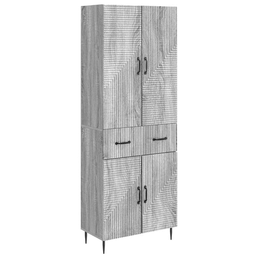 Cabinet Set 2 pcs Grey Sonoma 66 x 34.5 x 89.5 cm Cabinet Set 2 pcs Grey Sonoma 66 x 34.5 x 89.5 cm