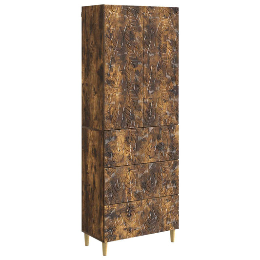 Cabinet Set 2 pcs Smoked Oak 66 x 34.5 x 90 cm Engineered Wood Cabinet Set 2 pcs Smoked Oak 66 x 34.5 x 90 cm Engineered Wood