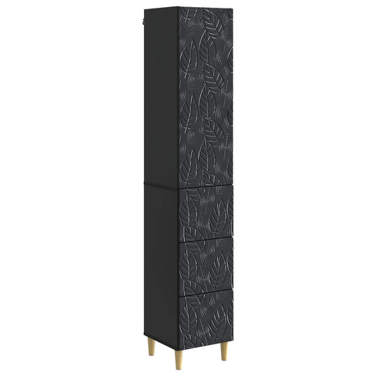 Cabinet Set 2 pcs Black 33 x 34.5 x 90 cm Engineered Wood Cabinet Set 2 pcs Black 33 x 34.5 x 90 cm Engineered Wood