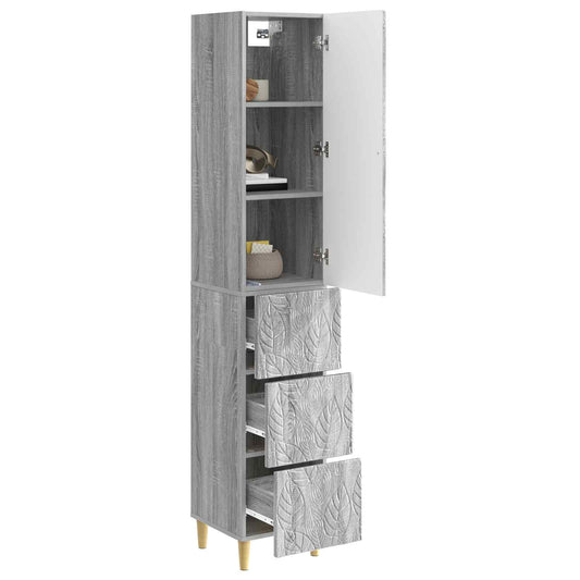 Cabinet Set 2 pcs Grey Sonoma 33 x 34.5 x 90 cm Engineered Wood Cabinet Set 2 pcs Grey Sonoma 33 x 34.5 x 90 cm Engineered Wood