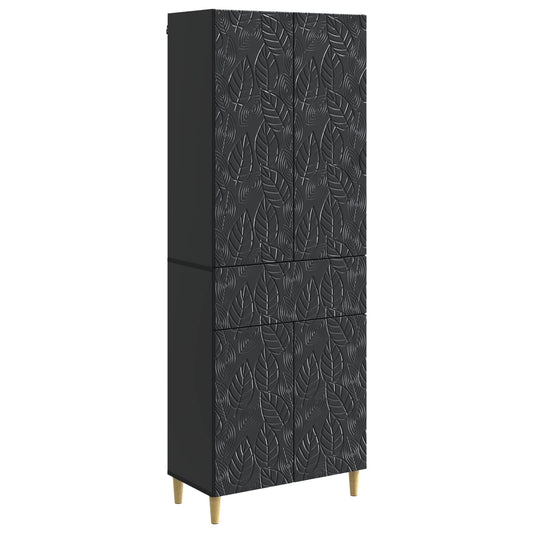 Cabinet Set 2 pcs Black Engineered Wood Cabinet Set 2 pcs Black Engineered Wood
