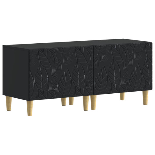 5 Piece LED TV Cabinet Black Engineered Wood 5 Piece LED TV Cabinet Black Engineered Wood