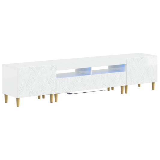 3 Piece LED TV Cabinet DELFT High Gloss White Engineered Wood 3 Piece LED TV Cabinet DELFT High Gloss White Engineered Wood