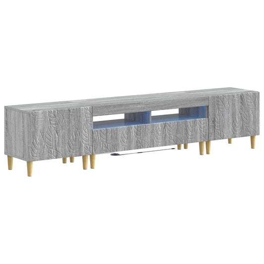 3 Piece LED TV Cabinet DELFT Grey Sonoma Engineered Wood 3 Piece LED TV Cabinet DELFT Grey Sonoma Engineered Wood