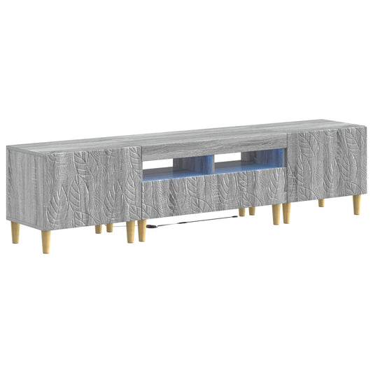 3 Piece LED TV Cabinet DELFT Grey Sonoma Engineered Wood 3 Piece LED TV Cabinet DELFT Grey Sonoma Engineered Wood