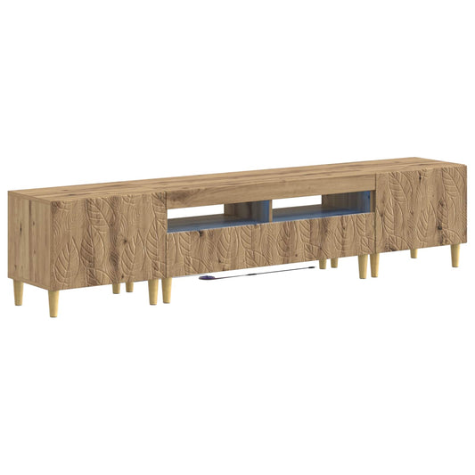 3 Piece LED TV Cabinet DELFT Artisan Oak Engineered Wood 3 Piece LED TV Cabinet DELFT Artisan Oak Engineered Wood