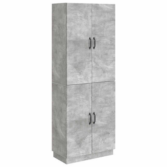 Cabinet Set 2 pcs Concrete Grey Engineered Wood Cabinet Set 2 pcs Concrete Grey Engineered Wood