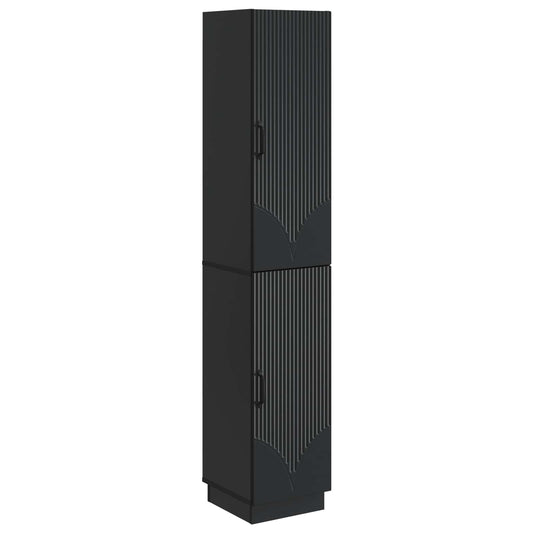 Cabinet Set 2 pcs Black Engineered Wood Cabinet Set 2 pcs Black Engineered Wood