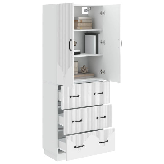 Cabinet Set 2 pcs High Gloss White 66 x 34.5 x 87 cm Cabinet Set 2 pcs High Gloss White 66 x 34.5 x 87 cm