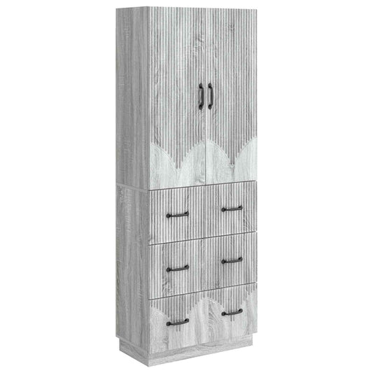 Cabinet Set 2 pcs Grey Sonoma 66 x 34.5 x 87 cm Engineered Wood Cabinet Set 2 pcs Grey Sonoma 66 x 34.5 x 87 cm Engineered Wood