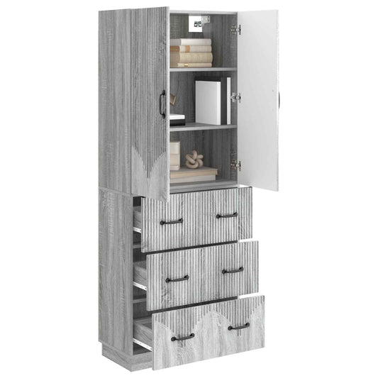 Cabinet Set 2 pcs Grey Sonoma 66 x 34.5 x 87 cm Engineered Wood Cabinet Set 2 pcs Grey Sonoma 66 x 34.5 x 87 cm Engineered Wood