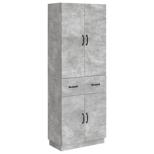 Cabinet Set 2 pcs Concrete Grey Engineered Wood Cabinet Set 2 pcs Concrete Grey Engineered Wood