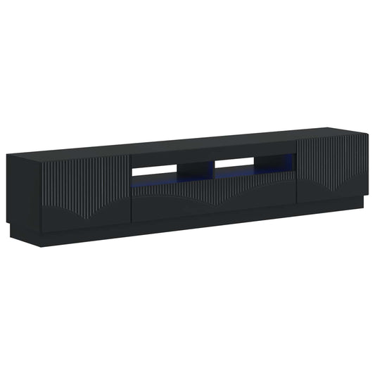 LED TV Cabinet HOORN 3 pcs Black Engineered Wood LED TV Cabinet HOORN 3 pcs Black Engineered Wood