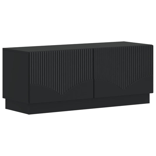 5 Piece LED TV Cabinet Black Engineered Wood 5 Piece LED TV Cabinet Black Engineered Wood