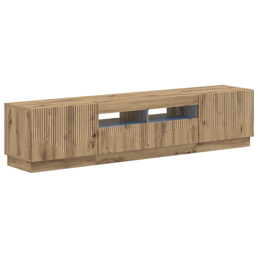 LED TV Cabinet HOORN 3 pcs Artisan Oak Engineered Wood LED TV Cabinet HOORN 3 pcs Artisan Oak Engineered Wood