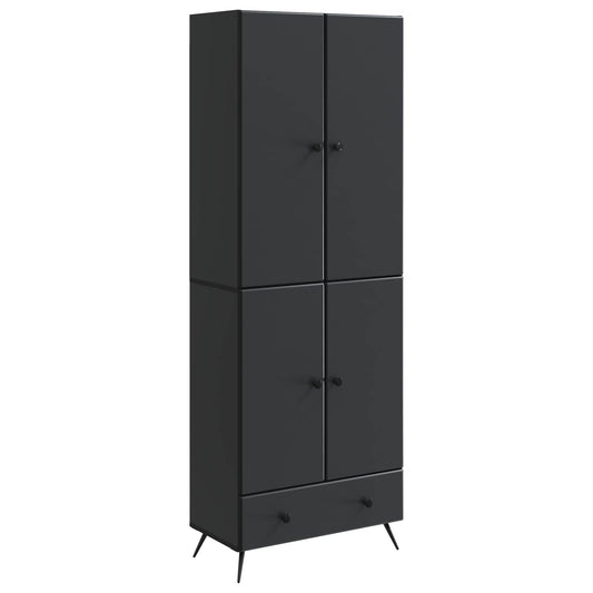 Cabinet Set 2 pcs Black Engineered Wood Cabinet Set 2 pcs Black Engineered Wood