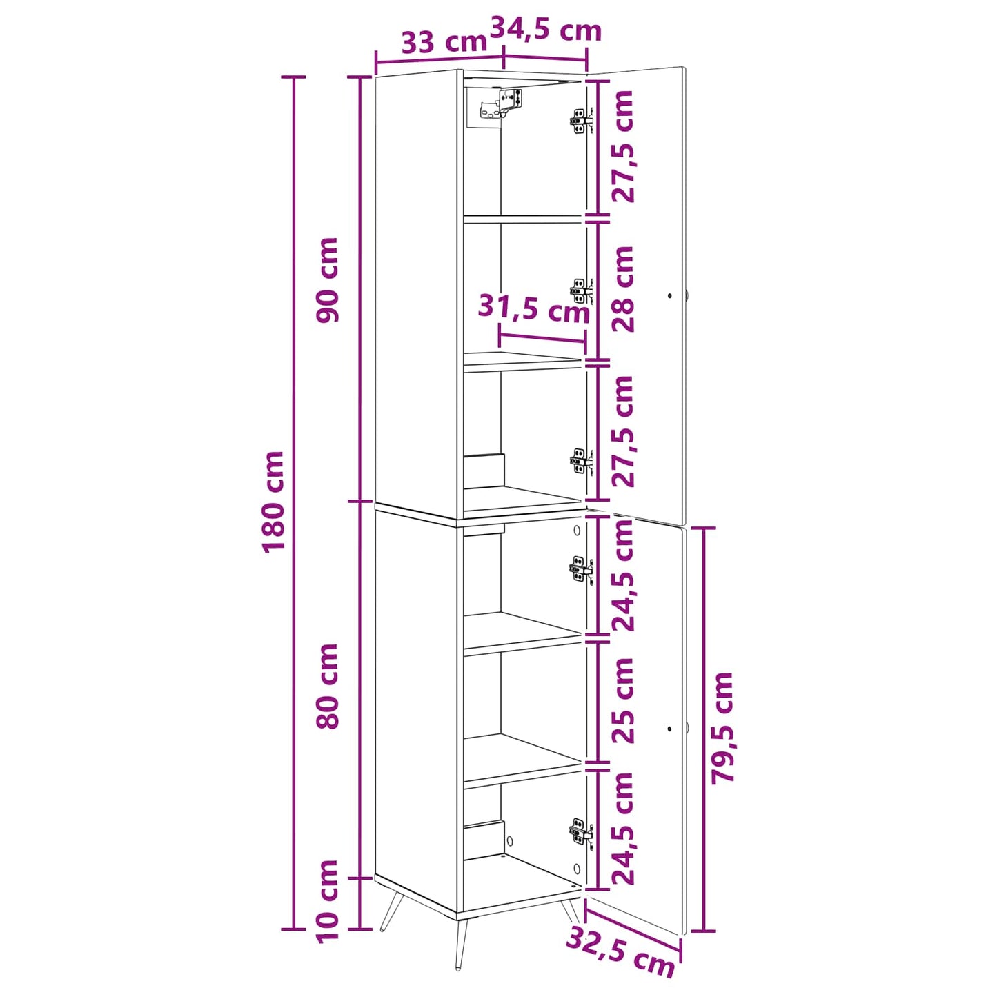 Cabinet Set 2 pcs Smoked Oak Engineered Wood