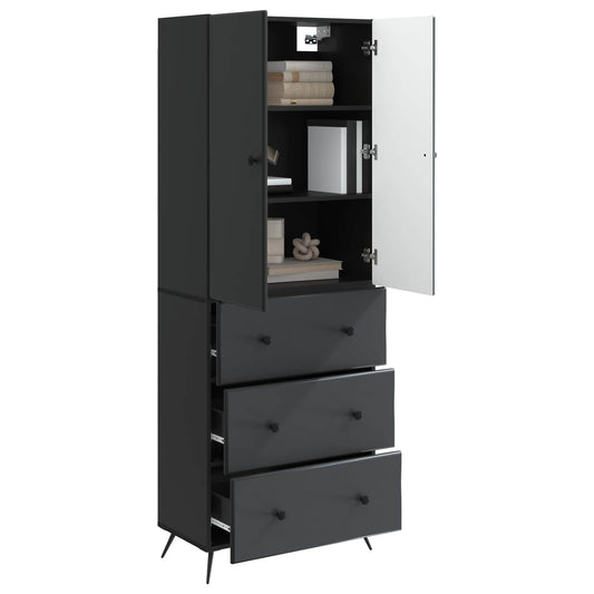 Cabinet Set 2 pcs Black 66 x 34.5 x 90 cm Engineered Wood Cabinet Set 2 pcs Black 66 x 34.5 x 90 cm Engineered Wood