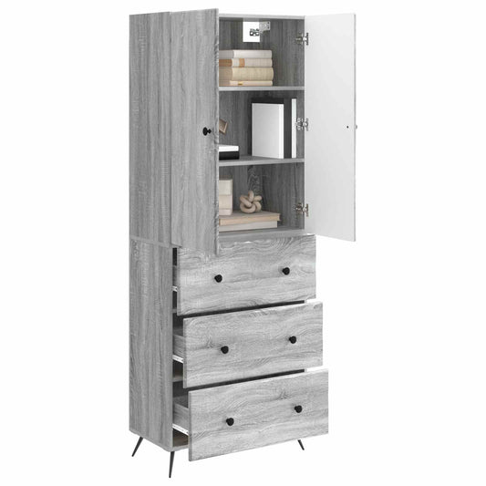 Cabinet Set 2 pcs Grey Sonoma 66 x 34.5 x 90 cm Engineered Wood Cabinet Set 2 pcs Grey Sonoma 66 x 34.5 x 90 cm Engineered Wood