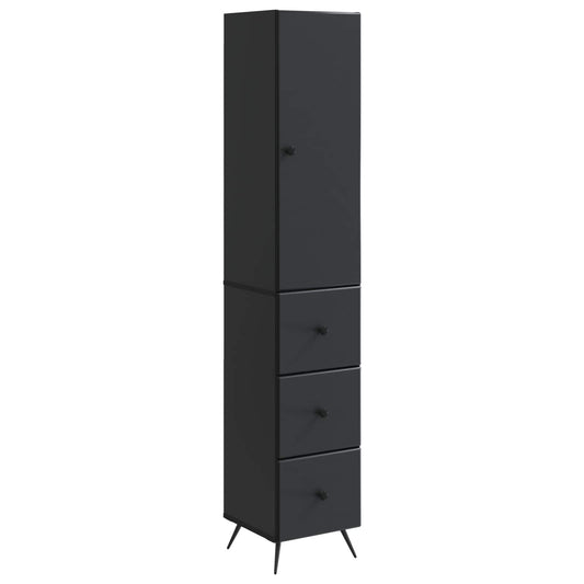 Cabinet Set 2 pcs Black 34.5 x 34.5 x 90 cm Engineered Wood Cabinet Set 2 pcs Black 34.5 x 34.5 x 90 cm Engineered Wood