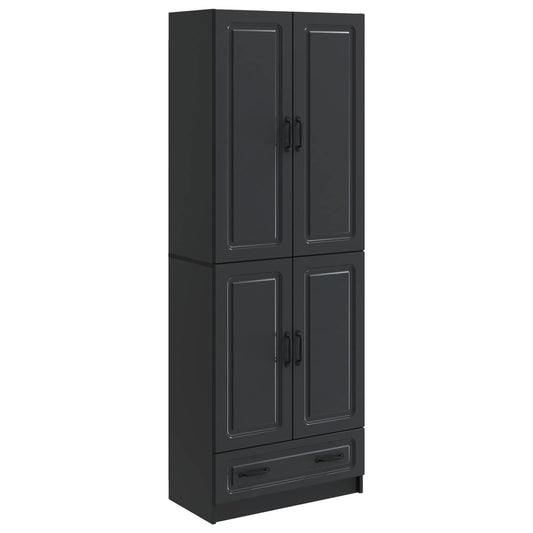 Cabinet Set 2 pcs Black Engineered Wood Cabinet Set 2 pcs Black Engineered Wood