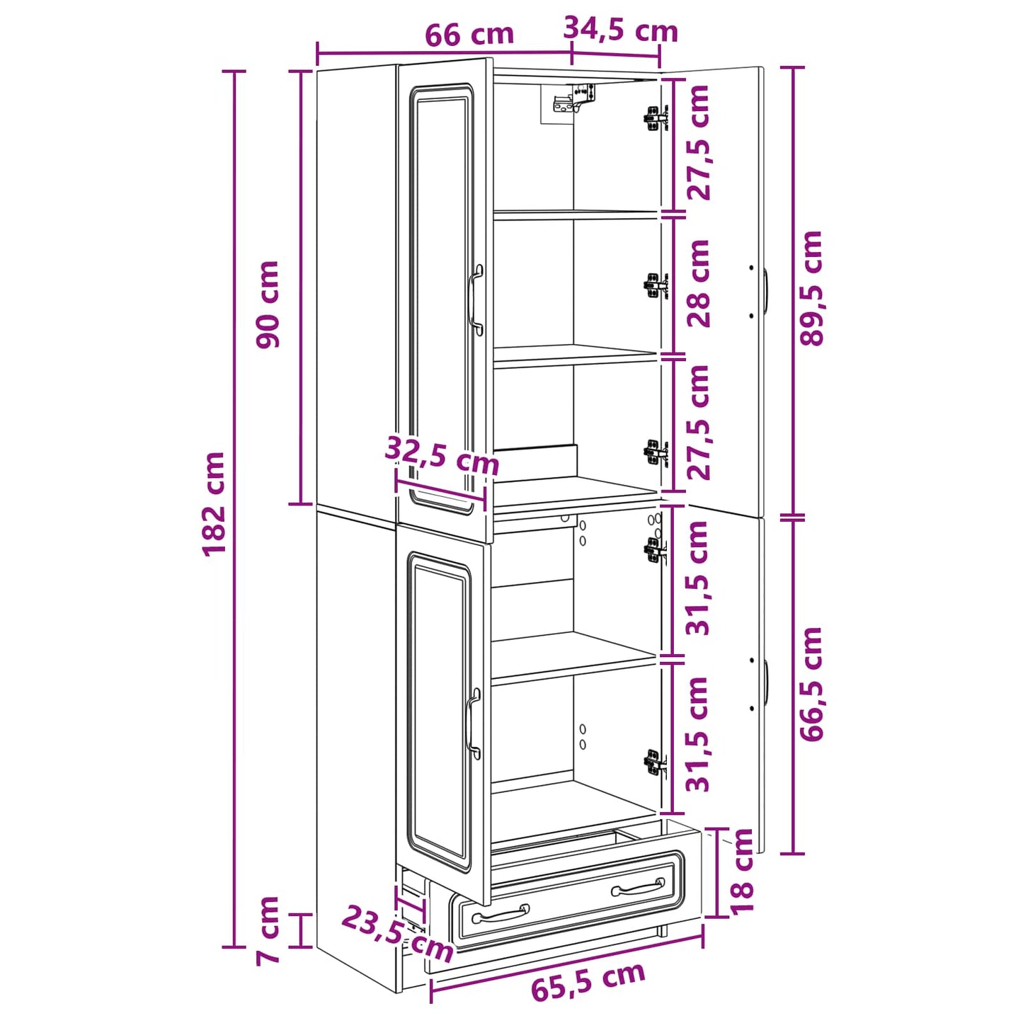 Cabinet Set 2 pcs Black Engineered Wood