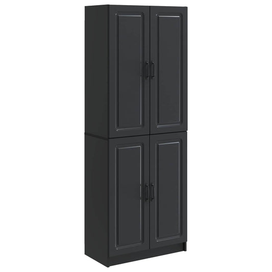 Cabinet Set 2 pcs Black Engineered Wood Cabinet Set 2 pcs Black Engineered Wood
