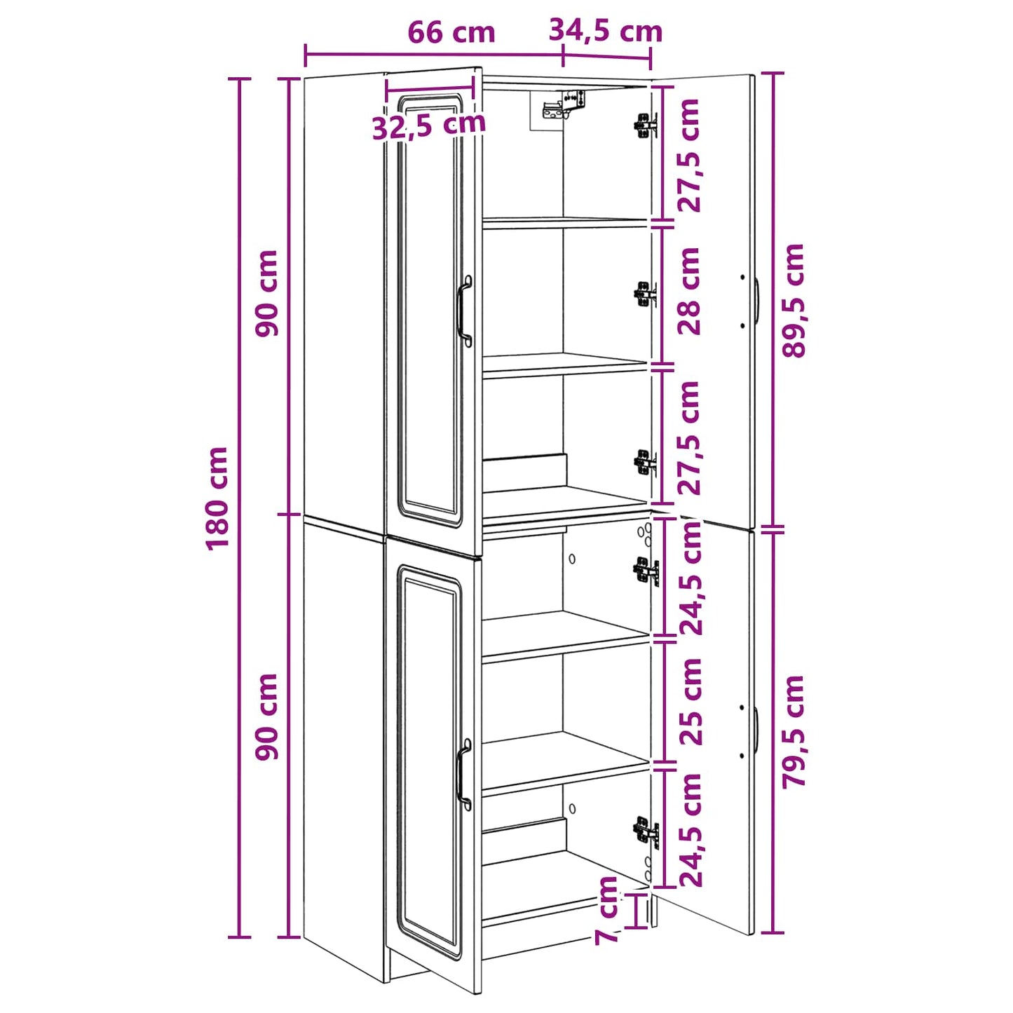 Cabinet Set 2 pcs Engineered Wood