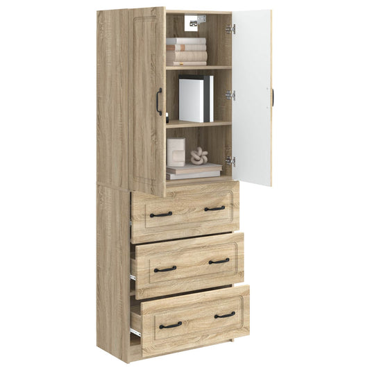 Cabinet Set 2 pcs Sonoma Oak 66 x 34.5 x 87 cm Engineered Wood Cabinet Set 2 pcs Sonoma Oak 66 x 34.5 x 87 cm Engineered Wood