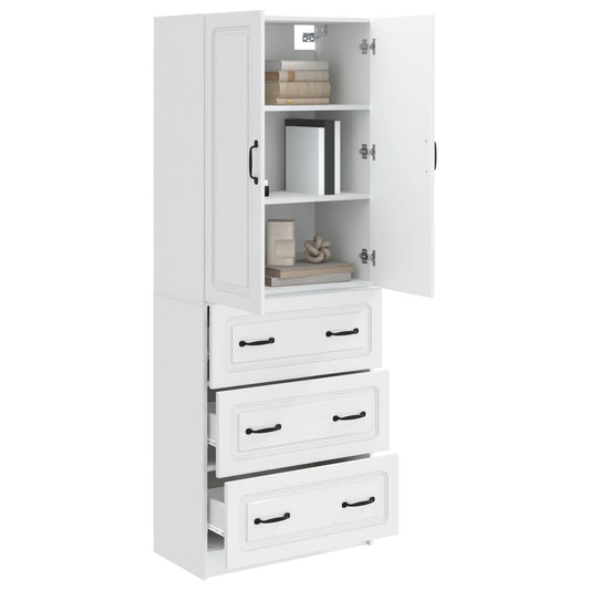 Cabinet Set 2 pcs High Gloss White 66 x 34.5 x 87 cm Cabinet Set 2 pcs High Gloss White 66 x 34.5 x 87 cm