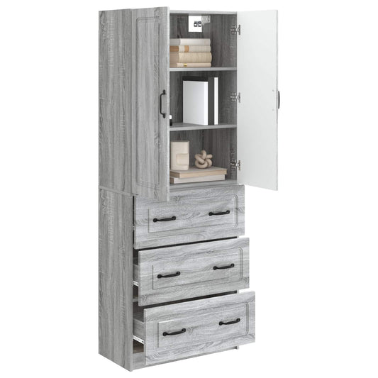 Cabinet Set 2 pcs Grey Sonoma 66 x 34.5 x 87 cm Engineered Wood Cabinet Set 2 pcs Grey Sonoma 66 x 34.5 x 87 cm Engineered Wood