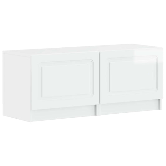 5 Piece LED TV Cabinet High Gloss White Engineered Wood 5 Piece LED TV Cabinet High Gloss White Engineered Wood