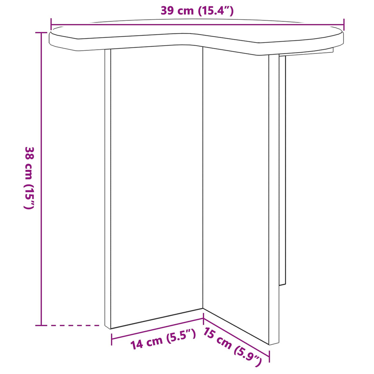 Side Table 2 pcs Smoked Oak Ø 39 x 38 cm Engineered Wood
