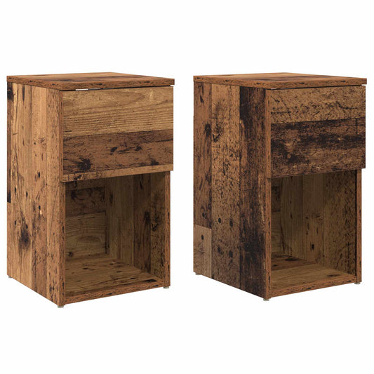 Bed Cabinet 2 pcs Old Wood 29 x 31.5 x 49 cm Engineered Wood Bed Cabinet 2 pcs Old Wood 29 x 31.5 x 49 cm Engineered Wood