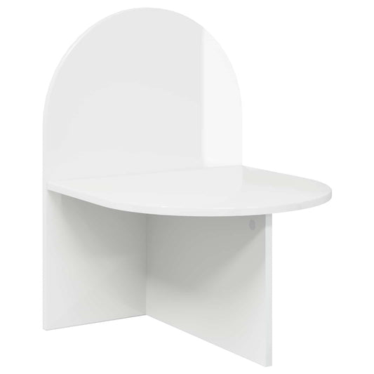Bedside Table High Gloss White 48 x 49 x 65 cm Engineered Wood Bedside Table High Gloss White 48 x 49 x 65 cm Engineered Wood