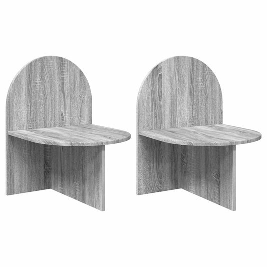 Bedside Table 2 pcs Grey Sonoma 48 x 49 x 65 cm Engineered Wood Bedside Table 2 pcs Grey Sonoma 48 x 49 x 65 cm Engineered Wood