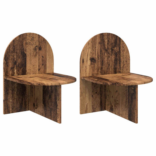 Bedside Table 2 pcs Old Wood 48 x 49 x 65 cm Engineered Wood Bedside Table 2 pcs Old Wood 48 x 49 x 65 cm Engineered Wood