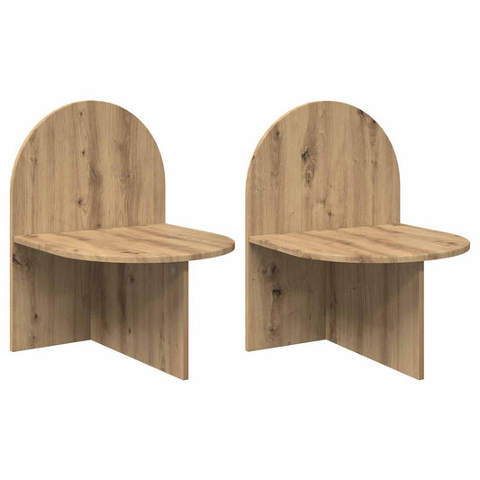 Bedside Table 2 pcs Artisan Oak 48 x 49 x 65 cm Engineered Wood Bedside Table 2 pcs Artisan Oak 48 x 49 x 65 cm Engineered Wood