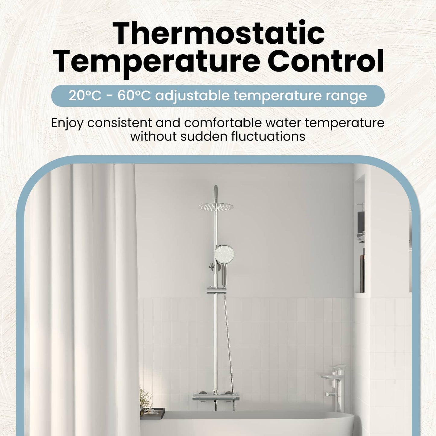 Thermostatic Shower System Set Chrome SS201