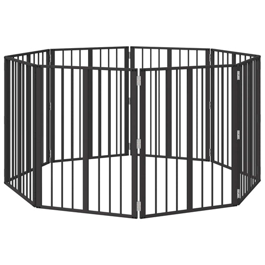 Dog Gate 8 pcs Black 60 x 80 cm Galvanised Steel Dog Gate 8 pcs Black 60 x 80 cm Galvanised Steel