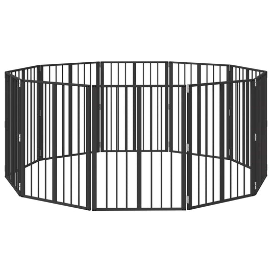 Dog Gate 10 pcs Black 60 x 80 cm Galvanised Steel Dog Gate 10 pcs Black 60 x 80 cm Galvanised Steel