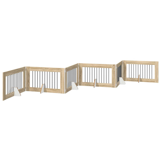 Foldable Dog Gate with Stands 6 pcs Sonoma Oak 602 cm Foldable Dog Gate with Stands 6 pcs Sonoma Oak 602 cm