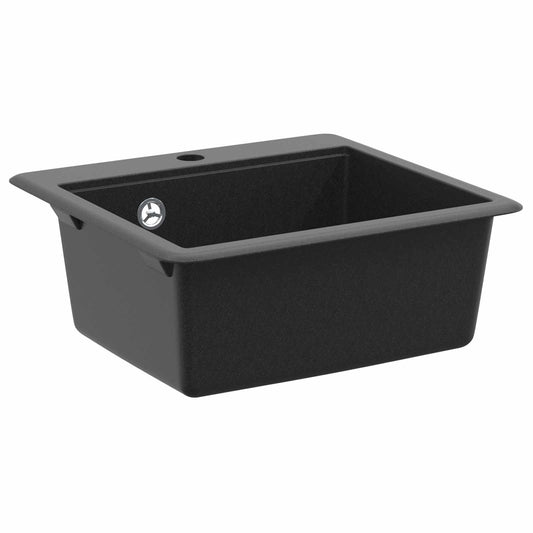 Sink 80% Quartz and 20% Resin 470 x 440 mm Black Sink 80% Quartz and 20% Resin 470 x 440 mm Black