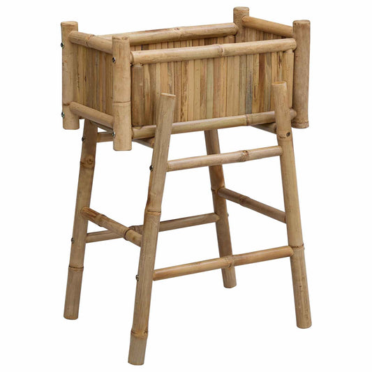 Garden Planter With Holder Natural 50 x 38 x 74 cm Bamboo Garden Planter With Holder Natural 50 x 38 x 74 cm Bamboo