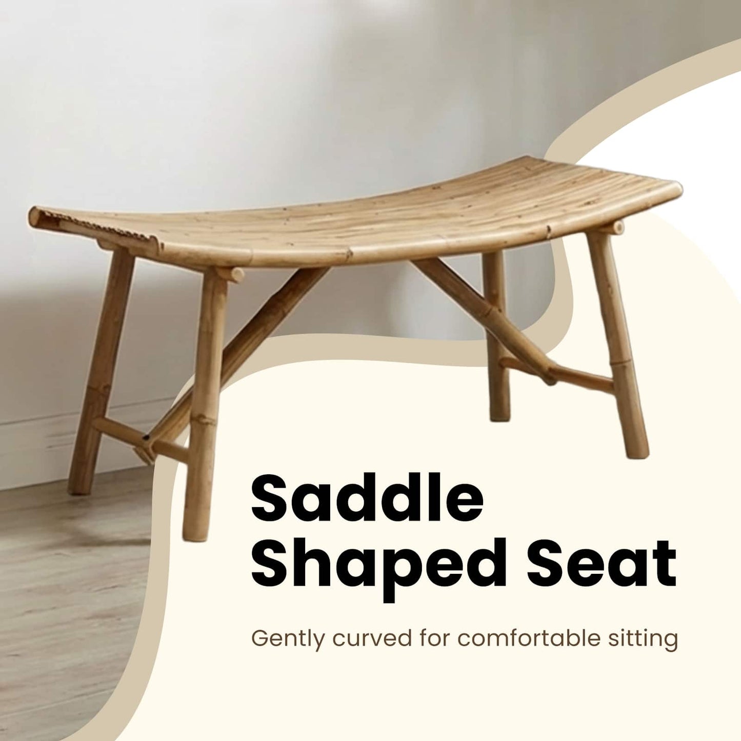 Garden Bench Natural 110 x 45 x 50 cm Bamboo