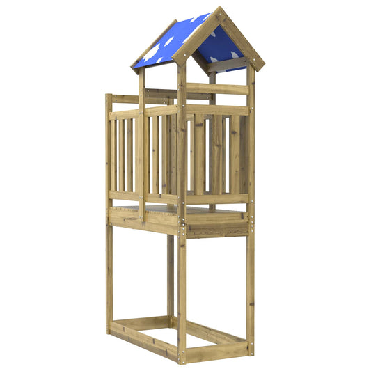 Play Tower Brown 52.5 x 110.5 x 215 cm Solid Impregnated Wood Play Tower Brown 52.5 x 110.5 x 215 cm Solid Impregnated Wood